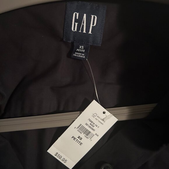 Gap Cotton Poplin Big Shirt in Black (size Petite XS) - NEW with tags - Picture 2 of 4